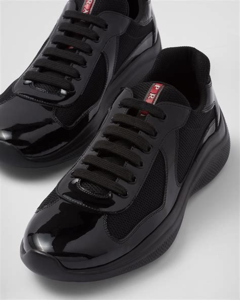 prada americas cup patent sneaker black|Prada America's Cup sneakers review.